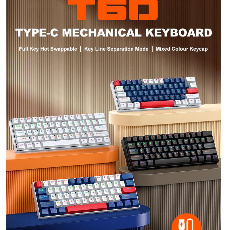 t60 twolf bàn phím không dây